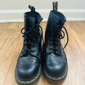 Dr. Martens Black Leather Lace-Up Boots